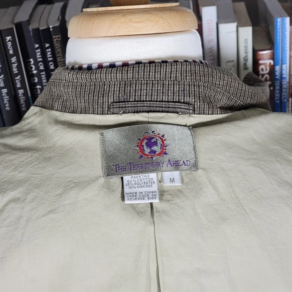 VTG The Territory Ahead Men's Sport Jacket Three Button Brown‎ Cotton Blend Med